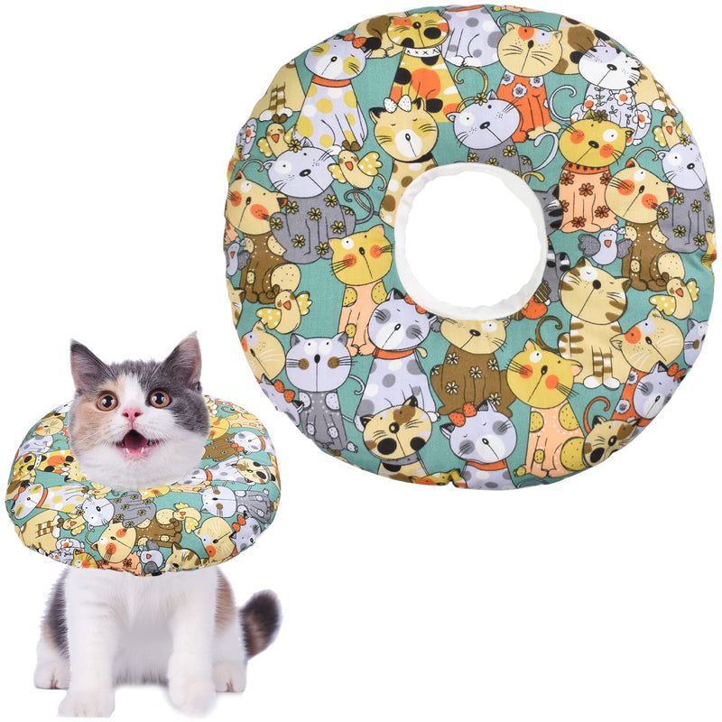 Neck ruffs for cats and dogs, soft protective collar, cat anti-bite recovery collar, protective collar, adjustable protective collar to prevent infections, cat collar, cotton for puppies, kittens, S - BeesActive Australia