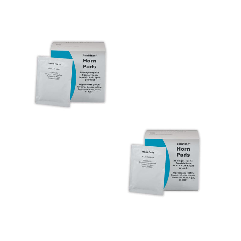 Veyx SanDitan Horn Pads | Double pack | 2 x 25 pads | For horses and cows - BeesActive Australia