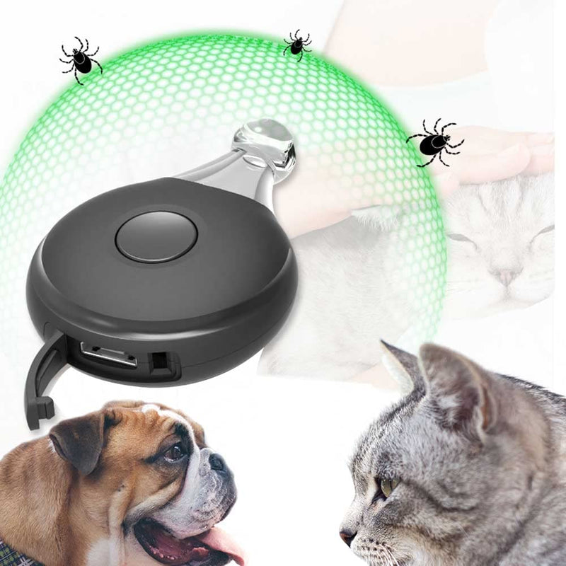 Sweetneed chidad yi Ultrasonic Flea and Tick Repellent Pet Ultrasonic Pendant Against Ticks USB Charging, Flashing Light to Prevent Losses at Night, Suitable for Cats and Dogs - BeesActive Australia