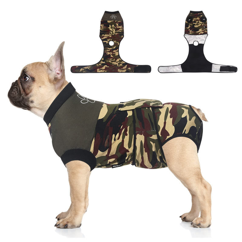 Jiupety Soft dog bodysuit after surgery, one-piece dog bodysuit after surgery bitch, breathable anti-wound licking surgery body dog castration bitch, bodysuit for dog after surgery, dog bodysuit after castration male, green M medium - BeesActive Australia