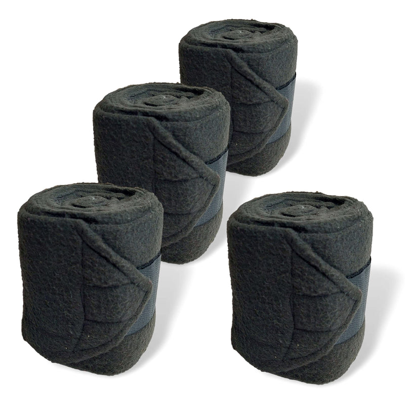 Bandages for the horse made of fleece with Velcro fastener - fleece bandages horse in a set of 4 with practical storage bag (Shetland Pony (Shetty), Black) Shetland Pony (Shetty) - BeesActive Australia