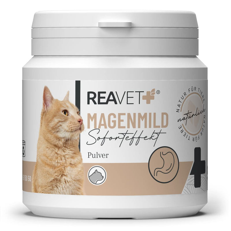 ReaVET stomach mild powder for cats 50g - supports digestion, binds gastric juices and acids, harmonizes gastrointestinal activity, protects the cat's stomach as a natural product - BeesActive Australia