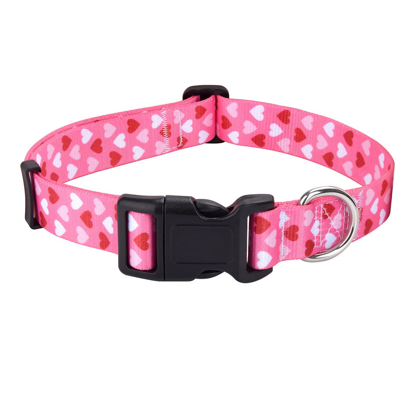 Mihqy Valentine's Day Dog Collar - Adjustable Heart Dog Collar - Love Design - Perfect for Small, Medium and Large Dogs (Heart, XS) XS (Neck Circumference 20-30cm, Width 1.5cm) - BeesActive Australia