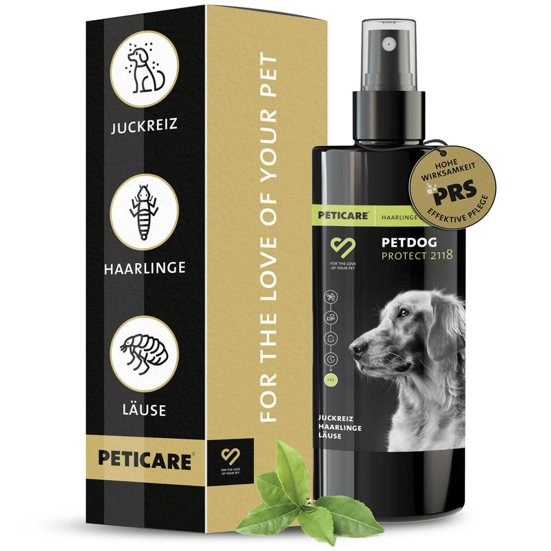 Peticare Anti-Lice & Hair Lice Spray for Dogs | Special agent effectively relieves itching and supports the regeneration process Unique PRS® system for a long-lasting effect – petDog Protect 2118 100 ml - BeesActive Australia