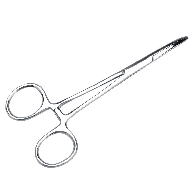 Hemostat Pliers, Stainless Steel Pet Dog Grooming Ear Cleaning Clamp Dog Cat Scissors Hair Clip Tool Curved Tip Non-Slip Locking Tweezers Removing Dog Ear Hair Care Tools Small - BeesActive Australia