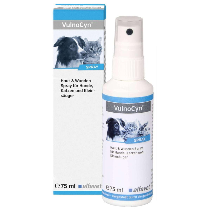 Alfavet VulnoCyn Spray, wound spray for dogs, cats and small animals, against bacteria, viruses and fungi, pump spray 75 ml - BeesActive Australia