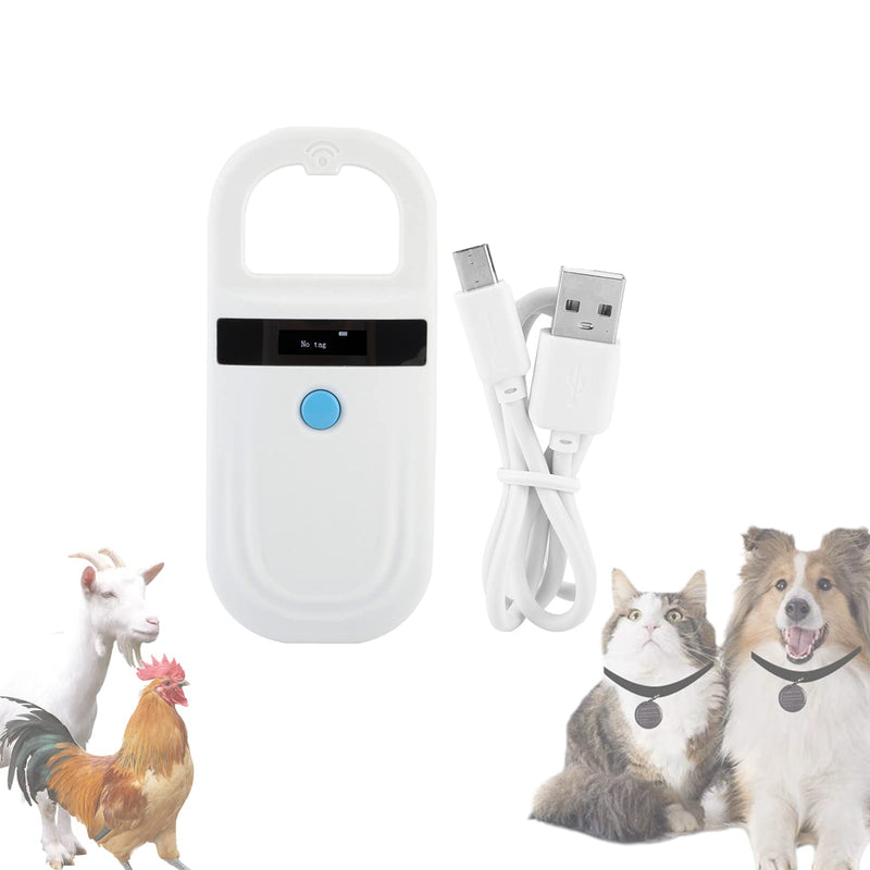 Gugxiom Animal Chip Reader, 134.2Khz/125Khz RFID Reader with OLED Display, Dog Chip Reader for FDX B (ISO11784/11785) and EMID Microchips with Low Battery Alarm default - BeesActive Australia