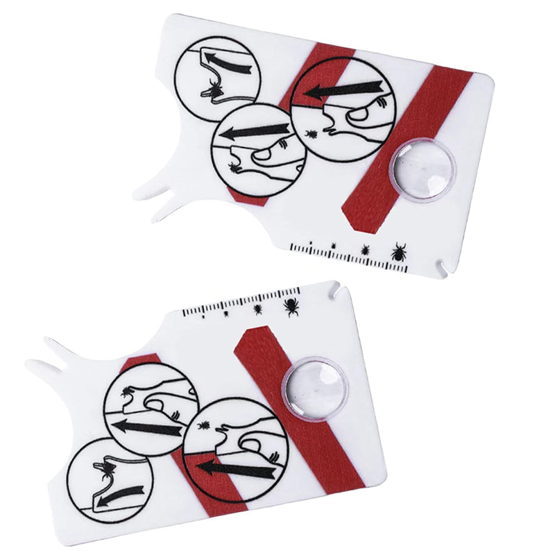 L.C. life 2 piece tick card, tick card for people, with magnifying glass, quickly and gently remove ticks from pets or people - BeesActive Australia