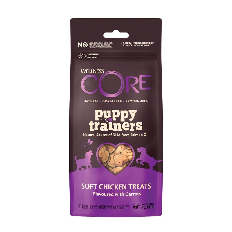 Wellness CORE Puppy Trainers, chicken & carrots, 170 g, puppy treats, no added sugar, grain-free, with a high meat content, perfect for training treats 170 g (pack of 1) - BeesActive Australia