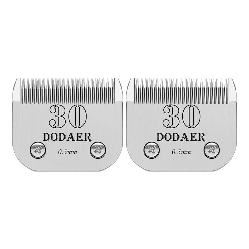 Ceramic blades for dog hair trimmer, compatible with Moser 45-50/Heiniger/Andis, Oster A5, Wahl KM10, size 30# 0.5mm 1/50 inch cutting length, 2 pieces 30#-0.5mm - BeesActive Australia