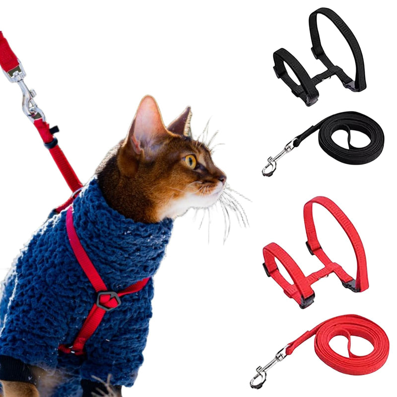 Cat harness with leash escape-proof, cat harness, adjustable cat leash with harness for cats, nylon cat leash, cat harness kitten for small cats and dogs - BeesActive Australia