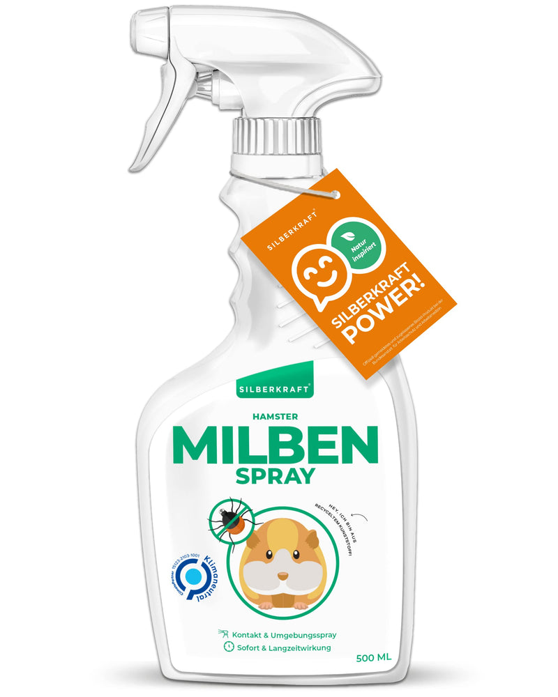 Silberkraft mite spray hamster 500 ml, reliable mite protection for hamsters and other rodents, efficient and guaranteed helpful anti-mite agent - BeesActive Australia