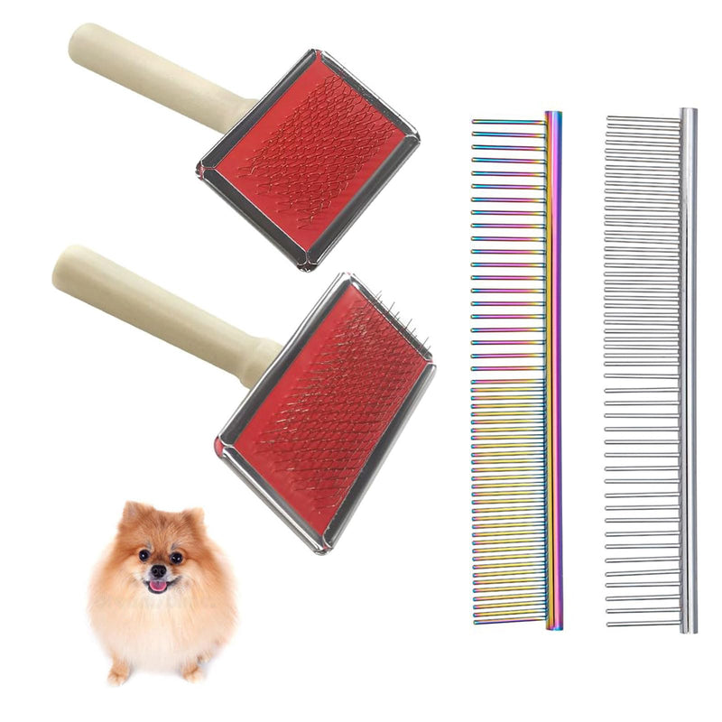 CHGCRAFT 4 Styles Macrame Fringe Comb Set Stainless Steel Metal Combs Macrame Tassel Brush for DIY Macrame Plant Hanger Wall Hanging for Dogs Cats Pets Hair Remove Knots - BeesActive Australia