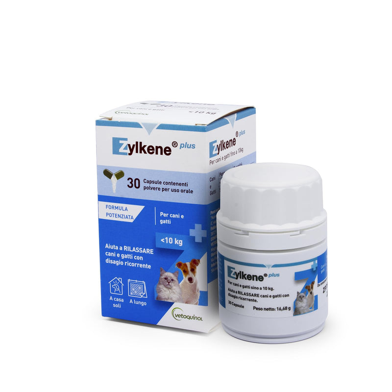 CentroVete Zylkene Plus for Dogs and Cats Weighing Under 10kg, 30 CPS, Helps Relax Dog and Cat with Recurring Discomfort - BeesActive Australia