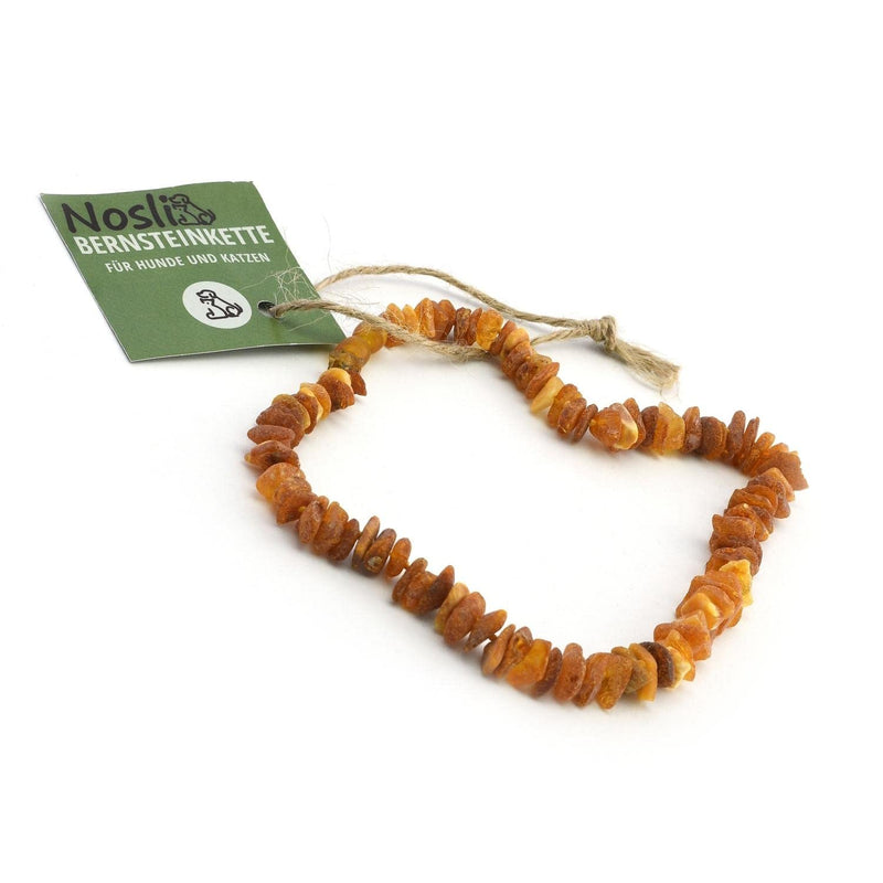Nosli amber chain collar for dogs and cats • Baltic amber dog collar • Amber collar • Length: 40cm 40 cm - BeesActive Australia