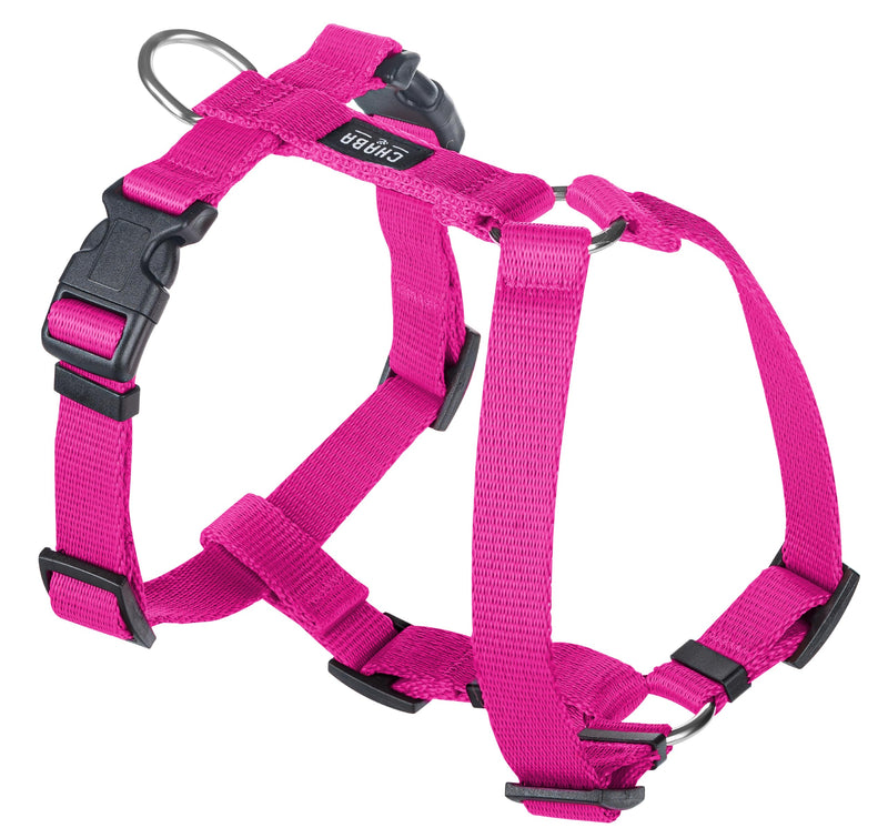 Chaba Guard Dog Harness for Small and Medium Dogs with Control, Anti-Pull & Choking, Adjustable, Comfortable and Lightweight, Classic Step-in Chest Harness, Dog Harness, Size M, Fuschia Pink - BeesActive Australia