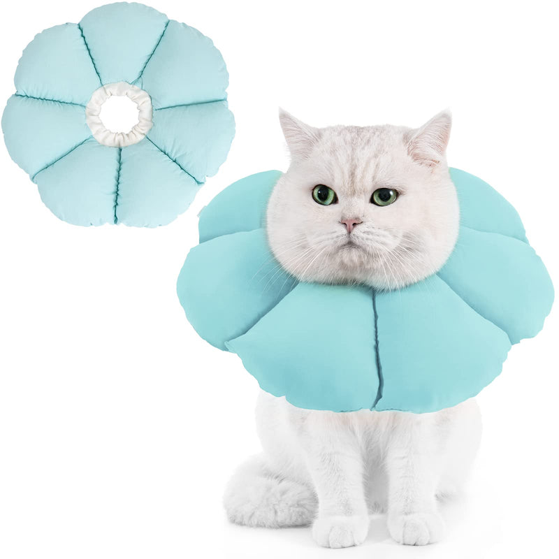 Avont Neck Collar Cat, Adjustable Collar Soft Neck Collar Cat Leak Protection Collar for Small Dogs After Surgery Protective Collar -L|Blue Blue Large - BeesActive Australia