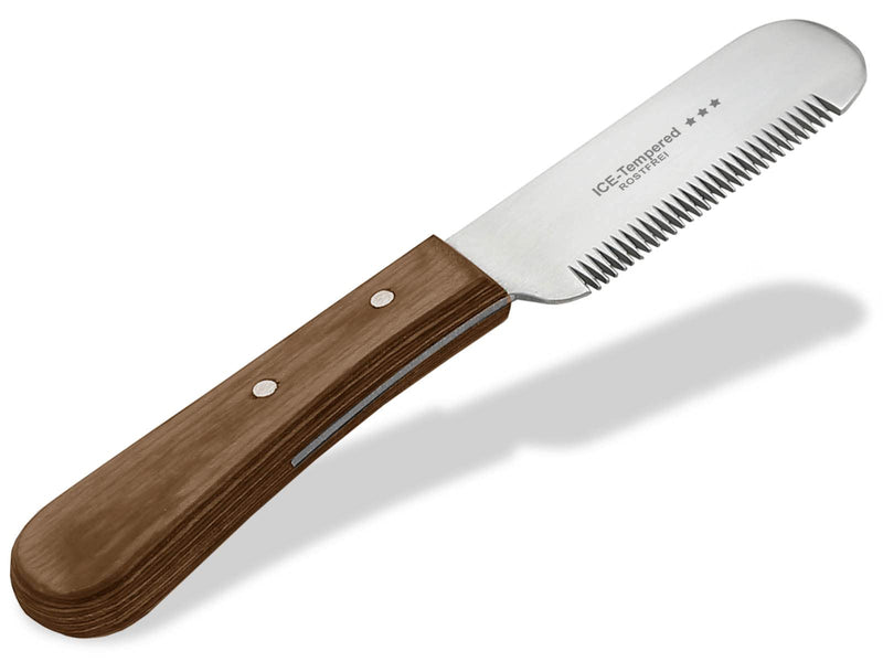 Trimming knife for dogs and cats with large teeth for right-handed people. Dog fur undercoat fur knife dog scissors stainless steel knife comb brand quality for long hair and short hair - BeesActive Australia