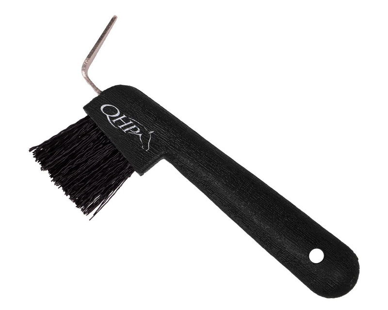 QHP Hoof Pick Color with Brush (black) - BeesActive Australia