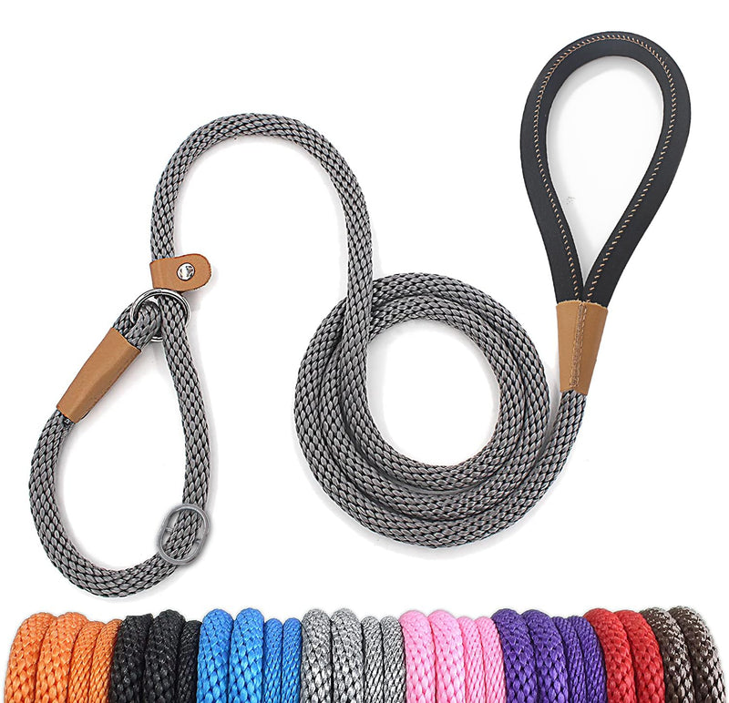 lynxking tow leash for dogs, dog leash, retriever leash, leash for small medium large dogs (grey, pull stop-0.9cm x 180cm) grey - BeesActive Australia