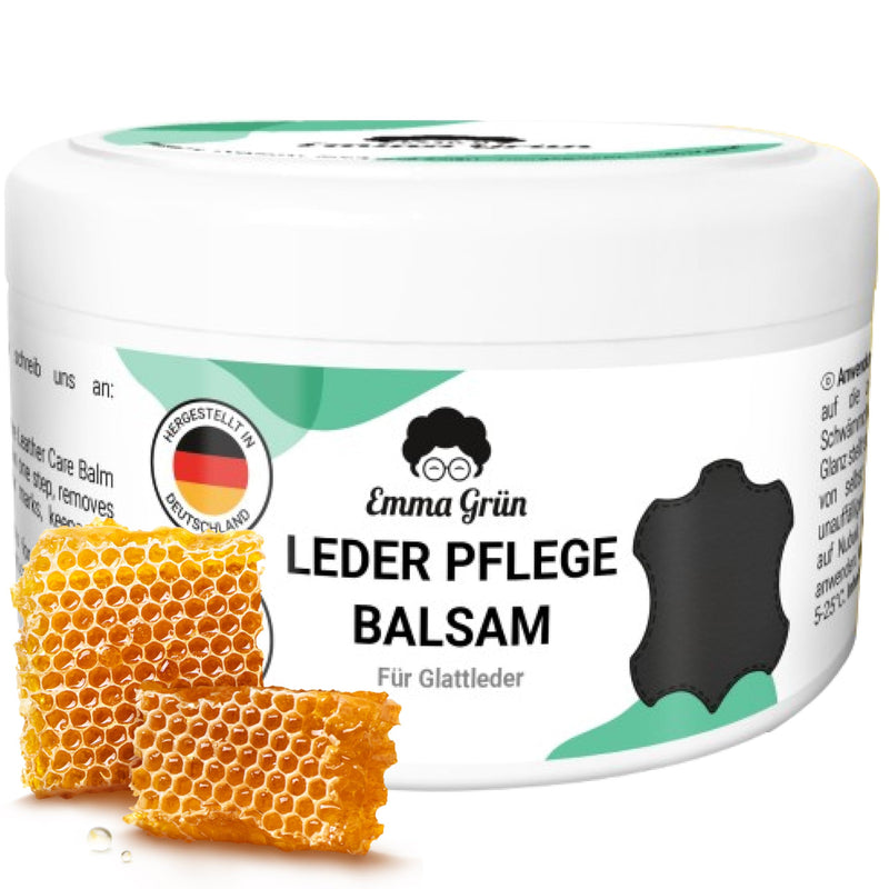 Emma Grün® Leather Balm Leather Grease Colorless 500ml [MADE FROM BEESWAX] - Leather Care for Shoes, Jackets, Bags & Saddles - Care Products for Leather Jackets & Leather Shoes - Saddle Grease Made in Germany 1 x Maxi Leather Care Balm - BeesActive Australia