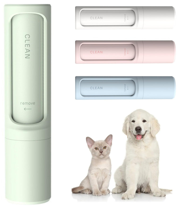 Lilo & Filou - Lint Brush, Lint Roller, Clothes Brush, Self-Cleaning, Reusable, Travel Size, Cat Hair, Dog Hair, Pet Hair Remover - Lime Green - BeesActive Australia