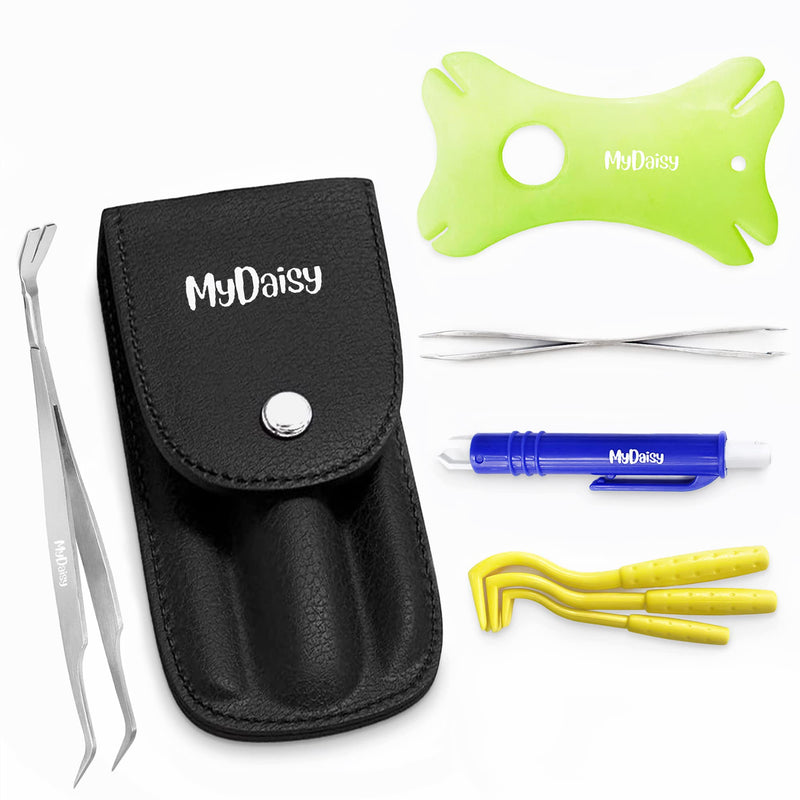 MYDAISY tick tweezers 7 in 1 set with case, human tick tweezers - tick tweezers for dogs, tick card, complete set for removing ticks mix - BeesActive Australia