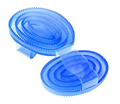 START Gell glitter soft comb, for combing the horse's coat and hair (blue) Blue - BeesActive Australia
