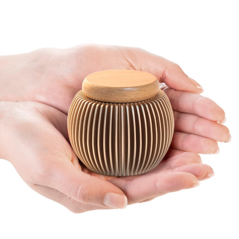 Small urn for human ashes, handcrafted urn, beautiful small keepsake, urn, mini urn spherical - BeesActive Australia
