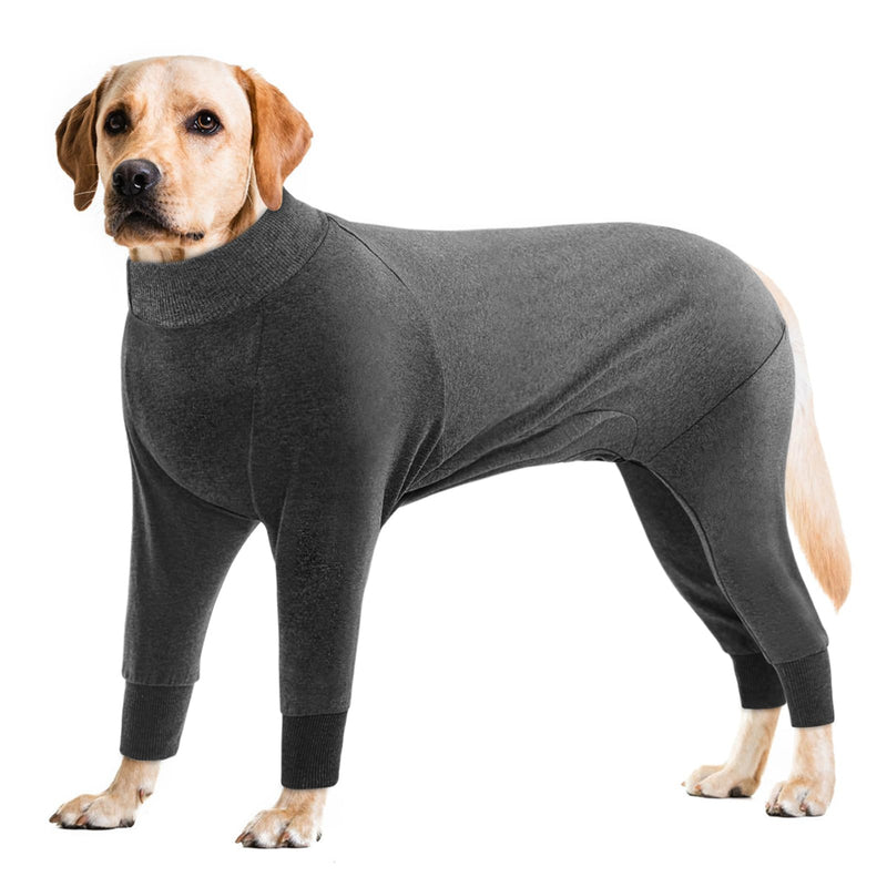 CITÉTOILE One-piece recovery suit for dogs, pet long-sleeved recovery suit after surgery, dog stomach wound protection suits, e-collar alternative, pet pajamas for large dogs, grey, L - BeesActive Australia