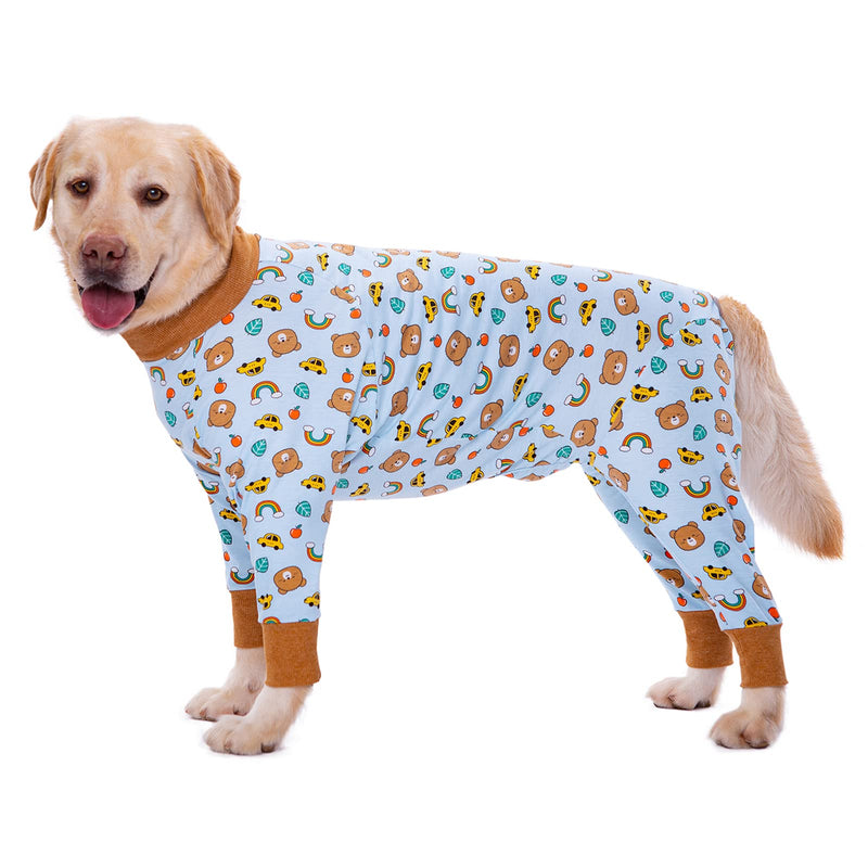 Yeapeeto Dog Recovery Onesie for Large and Medium Dogs Full Body Pajamas for Hair Loss Allergy Anti-Licking Wound Protection Cone Alternative (5XL, Bear) 5XL - BeesActive Australia
