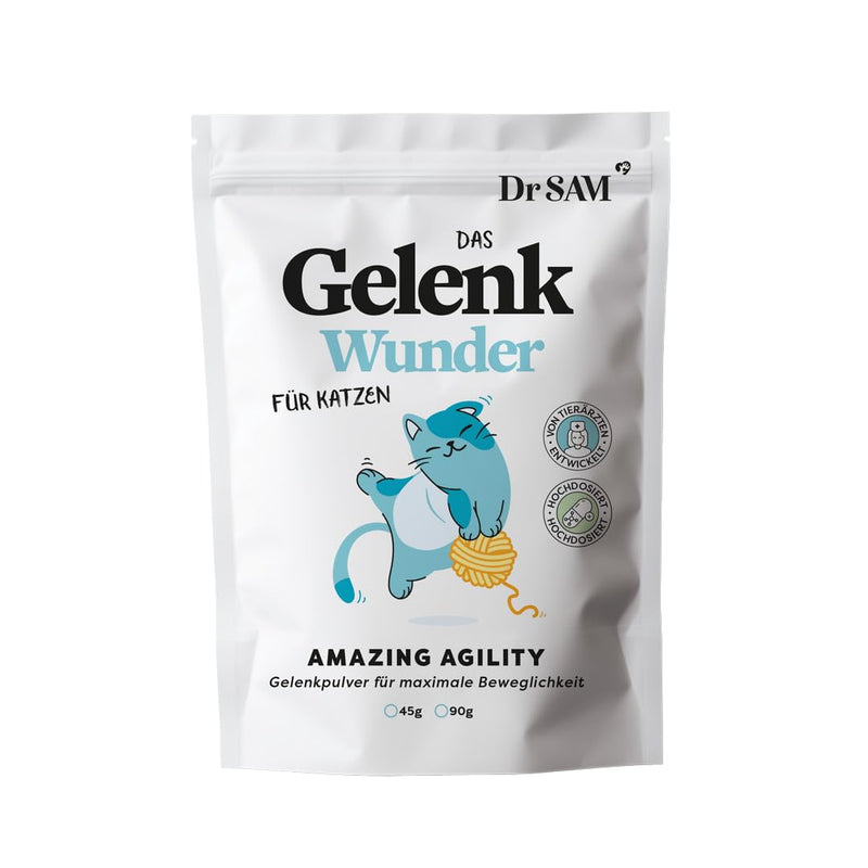 Dr. SAM Premium Joint Powder for Cats - Joint Wonder Superfood Combination made from Green Lipped Mussel - Movement Powder for Strong Joints and Muscles - 100% Natural - Agility Powder Cat - High Dose Cat - BeesActive Australia