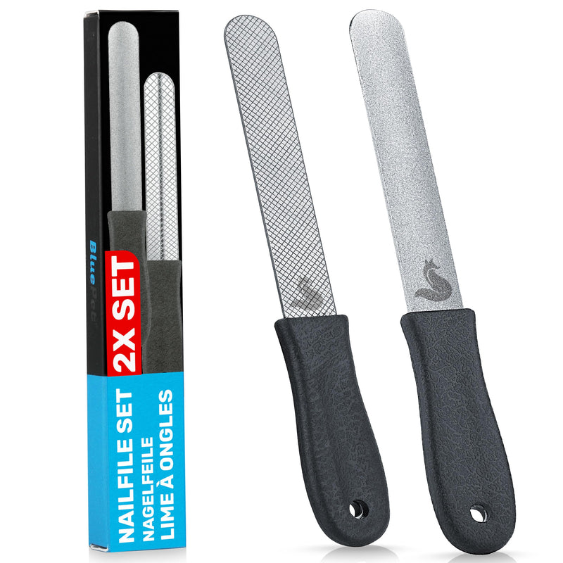 BluePet 2x set of claw files, nail files coarse & fine for removing sharp edges & optimal claw care for dogs, cats & small animals (set of 2 coarse + fine) set of 2 coarse + fine - BeesActive Australia