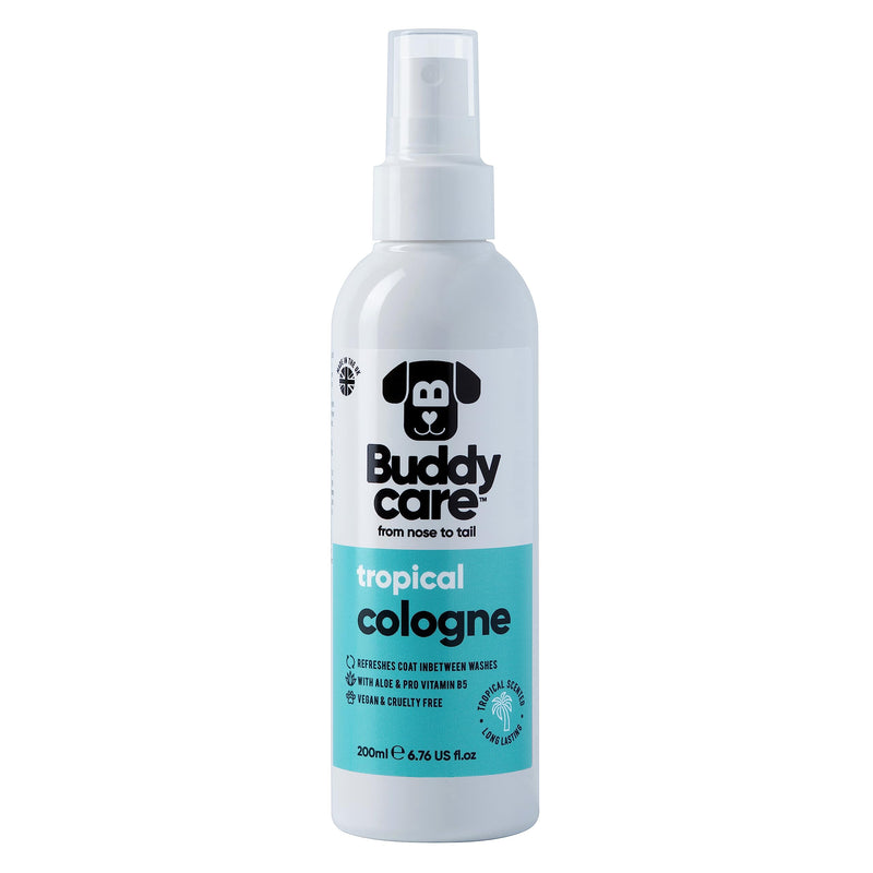 Buddycare Dog Cologne - Tropical - Refreshing and tropical scented dog perfume - Refreshes between dog washes (200 ml, 1 piece) - BeesActive Australia