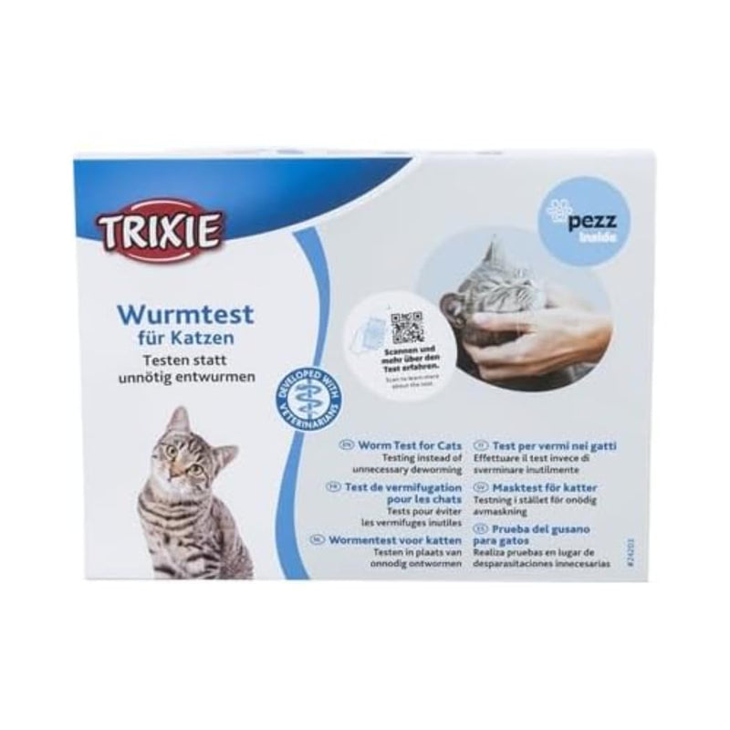 TRIXIE practical worm test for cats, for home use, 19.5 × 15 × 2 cm - 24203 - BeesActive Australia