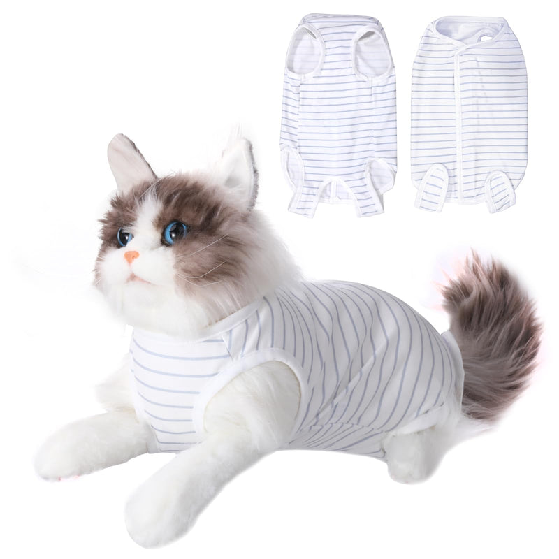 cobee Professional cat recovery suit for abdominal wounds or skin diseases, cat surgery recovery suit soft E collar cone alternative cat onesie for cats (size M) M size - BeesActive Australia