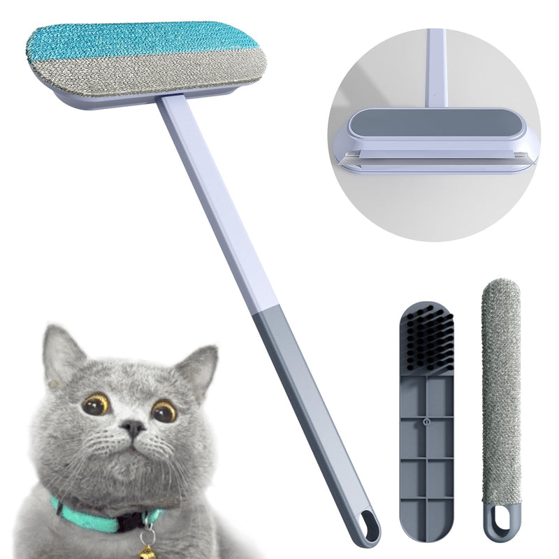 Maisly Pet Hair Remover 4 in 1 Lint Brush Set with Extension Rod Dog and Cat Hair Remover Reusable Lint Brush Instead of Lint Roller for Sofas Carpets Scratching Posts and Clothes - BeesActive Australia