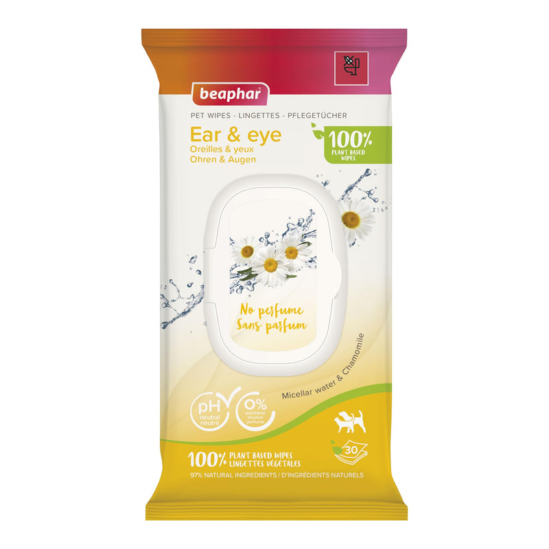 Beaphar ear and eye care wipes for dogs and cats, 30 pieces - BeesActive Australia
