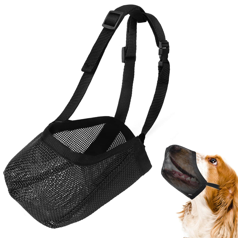 Muzzle for dogs, anti-poison bait muzzle for dogs, soft adjustable mesh muzzles, soft muzzle for small, medium and large dogs, adjustable eating protection, dog biting and chewing (L) L - BeesActive Australia