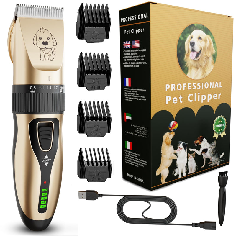 GLOBAL TECH Quiet dog clipper Professional cordless clipper dog trimmer animal hair trimmer suitable for dogs, cats and other pets - BeesActive Australia