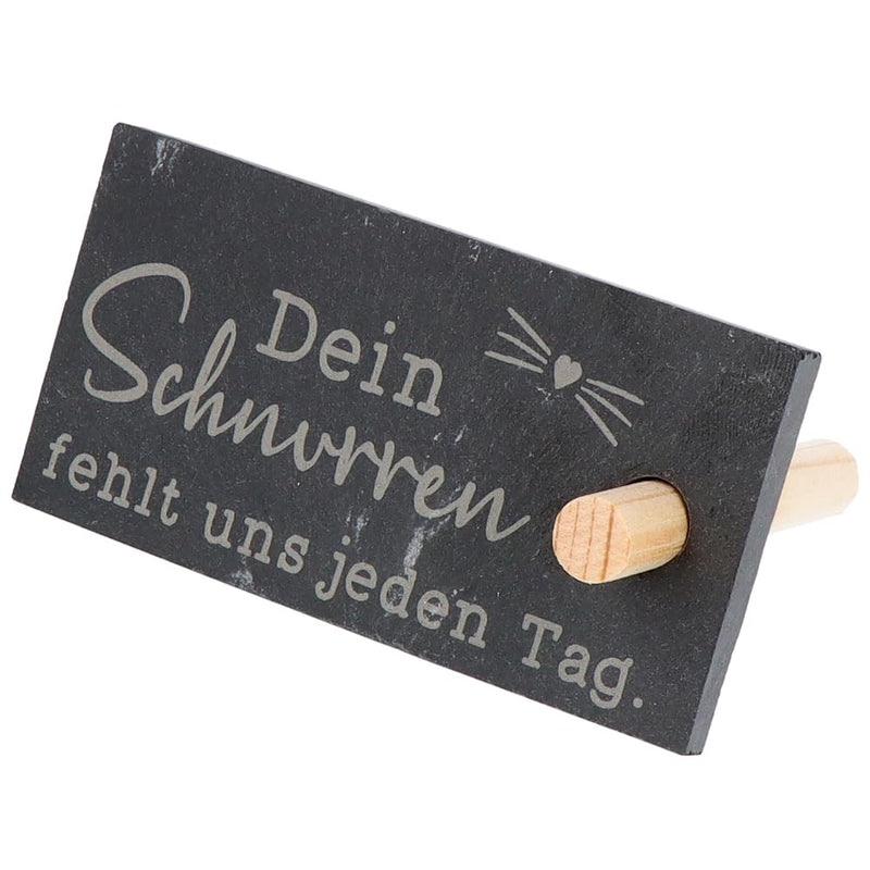 Ready for saying | Slate cards with engraving | Mourning | Funeral gift | memory | Keepsake Pet Cat "We miss your purr every day." - BeesActive Australia