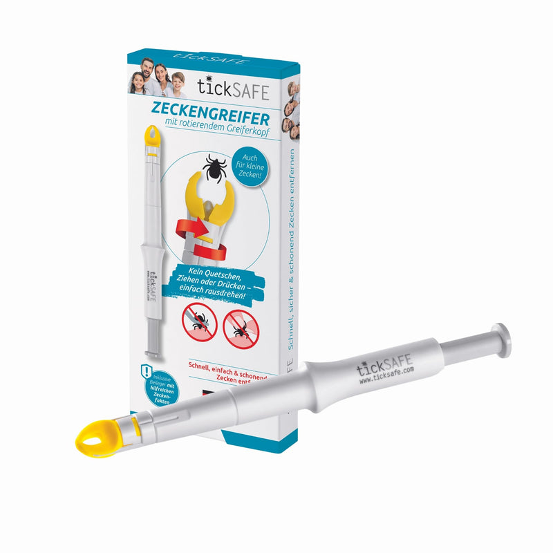 tickSAFE tick gripper with rotating gripper head for use on humans | The better alternative to tick tweezers - no squeezing, pulling or pressing - just gently unscrew 1 piece - BeesActive Australia