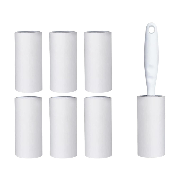 Lint roller 7 rolls with 1 dispenser, 420 sheets of extra sticky lint roller, sticky lint roller for clothing, extra sticky lint roller, lint roller for animal hair, for clothing, hair, cat hair, dog hair, 8 pack - BeesActive Australia