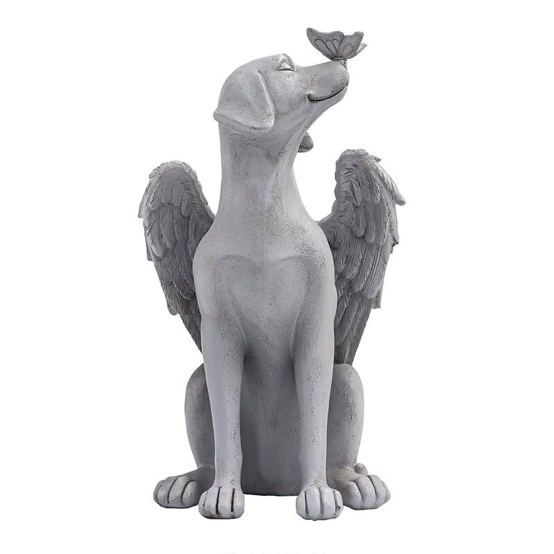 FakeFace Dog Angel Memorial Statue, Skin Gravestone Memorial Grave Marker Tribute Statue, Garden Decoration Polyresin Angel Figures Statue Sleeping Dog Statue with Wings Cats Dogs Memorial Stone Dog Angel - BeesActive Australia