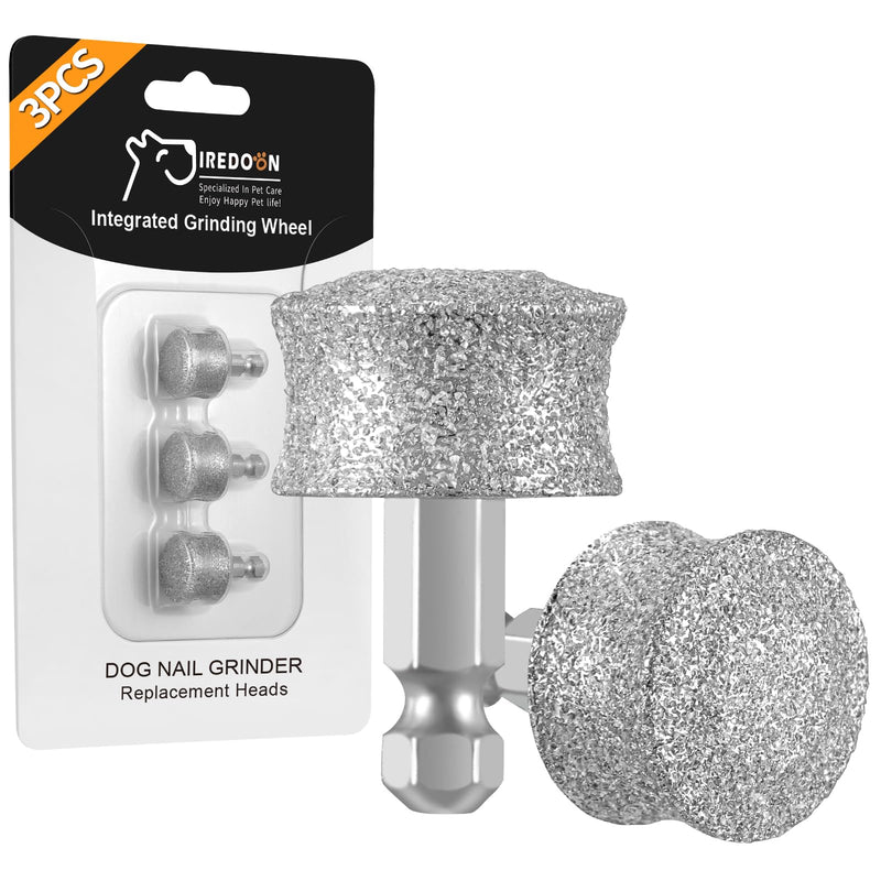IREDOON Dog Nail Grinder Replacement Head, Built-in Grinding Head for Casfuy and Most Brands, High Efficient, Safe and Durable (3pcs) 3pcs 100-80-60# - BeesActive Australia