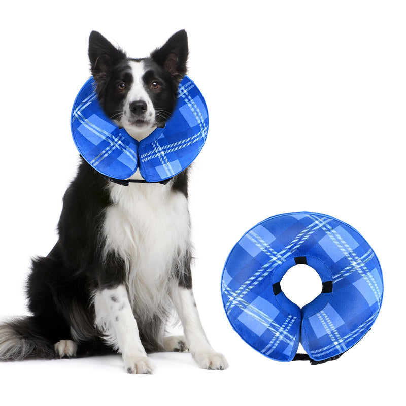 Lyneun Inflatable Neck Brace for Dogs Cats, Adjustable Neck Brace Dog, Soft Dog Collar Leak Protection, Leak Protection Dog for Dogs and Cats Blue S - BeesActive Australia
