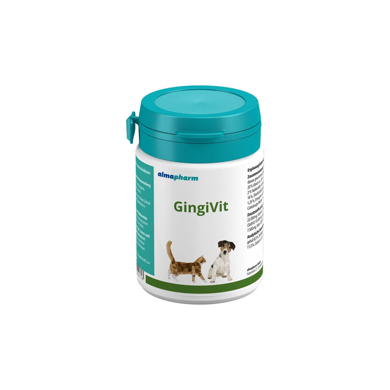 almapharm GingiVit | 125 tablets | Supplementary food for dogs and cats | To support the gums, the oral mucosa and the periodontium High enzyme content - BeesActive Australia