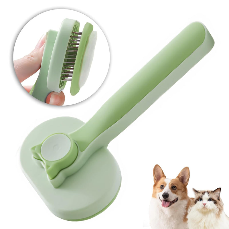 Cat brush, self-cleaning pet brush, for long hair and short hair, removing loose fur and dirt - BeesActive Australia