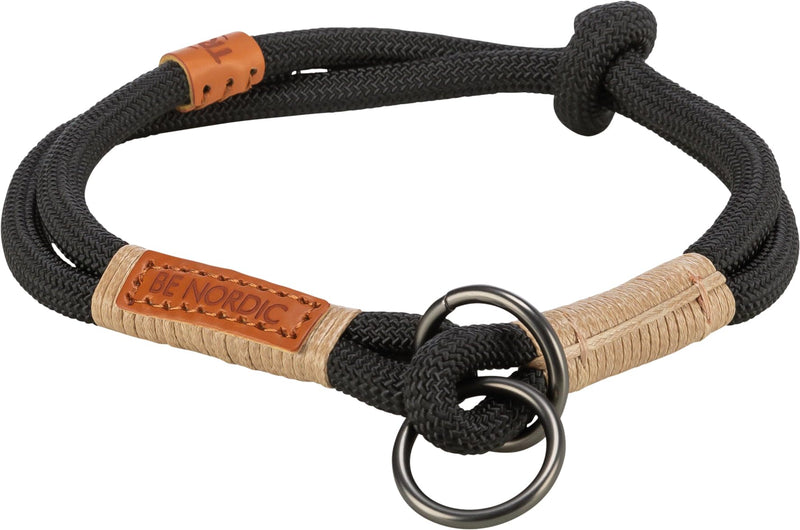TRIXIE pull-stop dog collar BE Nordic M black/sand - comfortable dog collar for medium-sized dogs with pull limiter - robust & elegant - 17275 - BeesActive Australia