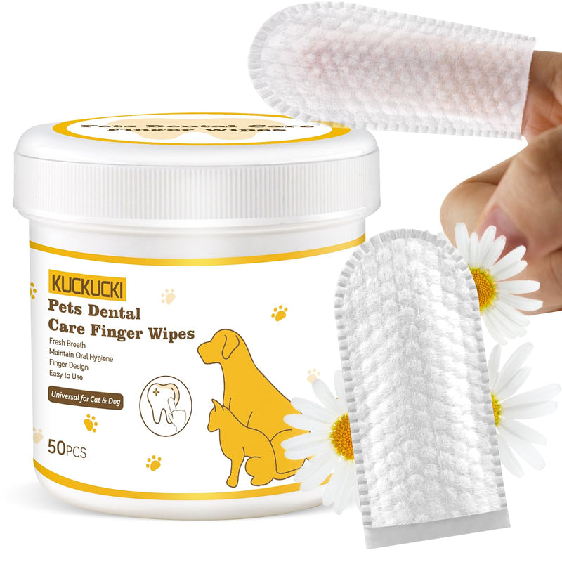 KUCKUCKI Grooming Wipes for Dogs, 50 Wet Wipes for Pets, Teeth Cleaning Wipes, Hypoallergenic Tear-Resistant Natural with Aloe Vera Cleaning Wipes Cats for Teeth, Ears, Eyes - BeesActive Australia